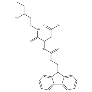 3-({[(9H-fluoren-9-yl)methoxy]carbonyl}amino)-3-[(3-hydroxypentyl)carbamoyl]propanoic acid结构式
