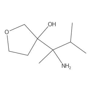 3-(2-Amino-3-methylbutan-2-yl)oxolan-3-ol Structure
