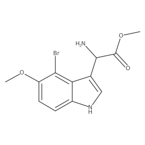 methyl 2-amino-2-(4-bromo-5-methoxy-1H-indol-3-yl)acetate Structure