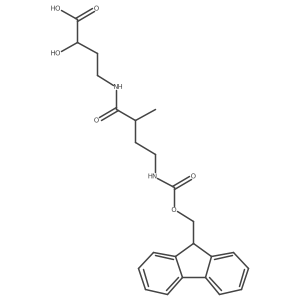 4-[4-({[(9H-fluoren-9-yl)methoxy]carbonyl}amino)-2-methylbutanamido]-2-hydroxybutanoic acid Structure