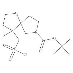 Tert-butyl 1-[(chlorosulfonyl)methyl]-3-oxaspiro[bicyclo[3.1.0]hexane-2,3'-pyrrolidine]-1'-carboxylate结构式