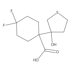 4,4-Difluoro-1-(3-hydroxythiolan-3-yl)cyclohexane-1-carboxylic acid Structure