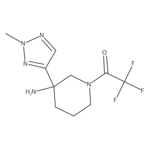 1-[3-amino-3-(2-methyl-2H-1,2,3-triazol-4-yl)piperidin-1-yl]-2,2,2-trifluoroethan-1-one Structure