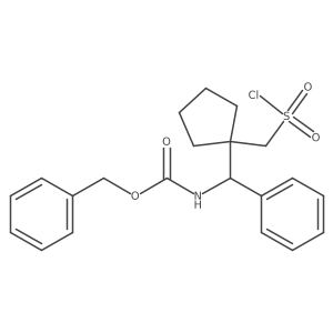 benzyl N-({1-[(chlorosulfonyl)methyl]cyclopentyl}(phenyl)methyl)carbamate Structure