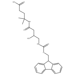 4-[4-({[(9H-fluoren-9-yl)methoxy]carbonyl}amino)-3-hydroxybutanamido]-4-methylpentanoic acid Structure