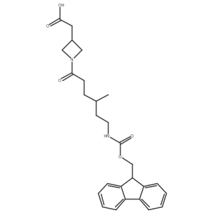 2-{1-[6-({[(9H-fluoren-9-yl)methoxy]carbonyl}amino)-4-methylhexanoyl]azetidin-3-yl}acetic acid Structure
