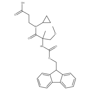 3-[N-cyclopropyl-2-({[(9H-fluoren-9-yl)methoxy]carbonyl}amino)-2-(methoxymethyl)propanamido]propanoic acid Structure