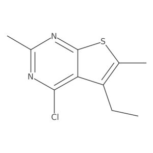 4-Chloro-5-ethyl-2,6-dimethylthieno[2,3-d]pyrimidine结构式