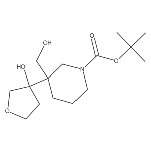 Tert-butyl 3-(hydroxymethyl)-3-(3-hydroxyoxolan-3-yl)piperidine-1-carboxylate Structure