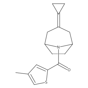 3-Cyclopropylidene-8-(4-methylthiophene-2-carbonyl)-8-azabicyclo[3.2.1]octane Structure