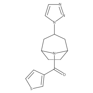 8-(thiophene-3-carbonyl)-3-(1H-1,2,3-triazol-1-yl)-8-azabicyclo[3.2.1]octane Structure