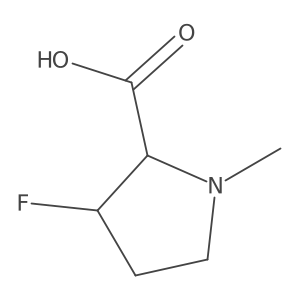 (2R,3R)-3-Fluoro-1-methylpyrrolidine-2-carboxylic acid结构式