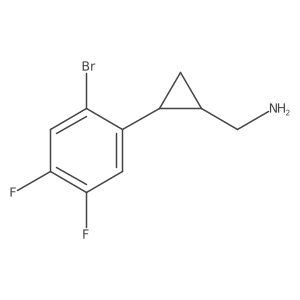 rac-[(1R,2R)-2-(2-bromo-4,5-difluorophenyl)cyclopropyl]methanamine结构式