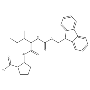 rac-(1R,2S)-2-[2-({[(9H-fluoren-9-yl)methoxy]carbonyl}amino)-3-methylpentanamido]cyclopentane-1-carboxylic acid Structure