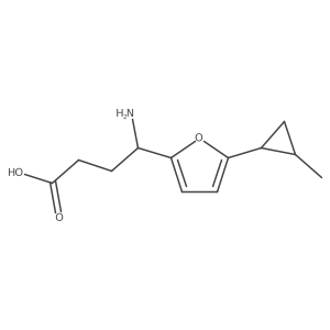 4-Amino-4-[5-(2-methylcyclopropyl)furan-2-yl]butanoic acid结构式