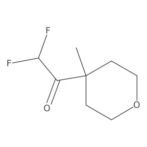 2,2-Difluoro-1-(4-methyloxan-4-yl)ethan-1-one结构式