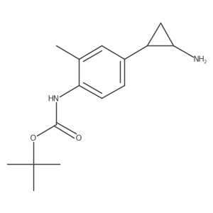 tert-butyl N-[4-(2-aminocyclopropyl)-2-methylphenyl]carbamate Structure