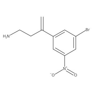 3-(3-Bromo-5-nitrophenyl)but-3-en-1-amine Structure
