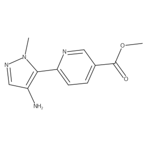methyl 6-(4-amino-1-methyl-1H-pyrazol-5-yl)pyridine-3-carboxylate Structure