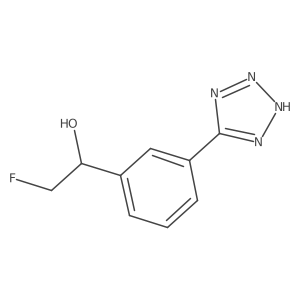 2-fluoro-1-[3-(1H-1,2,3,4-tetrazol-5-yl)phenyl]ethan-1-ol结构式