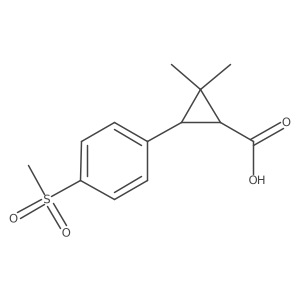 3-(4-Methanesulfonylphenyl)-2,2-dimethylcyclopropane-1-carboxylic acid Structure