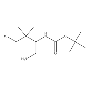 tert-butyl N-(1-amino-4-hydroxy-3,3-dimethylbutan-2-yl)carbamate结构式