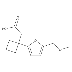 2-{1-[5-(Methoxymethyl)furan-2-yl]cyclobutyl}acetic acid Structure