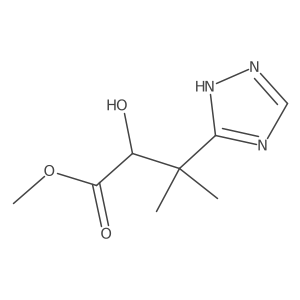 methyl 2-hydroxy-3-methyl-3-(1H-1,2,4-triazol-3-yl)butanoate结构式