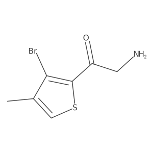 2-Amino-1-(3-bromo-4-methylthiophen-2-yl)ethan-1-one结构式