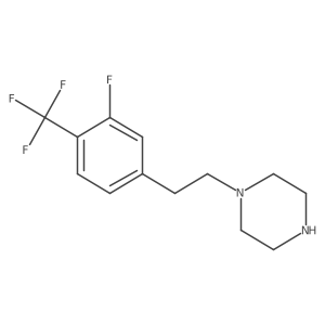 1-{2-[3-Fluoro-4-(trifluoromethyl)phenyl]ethyl}piperazine结构式