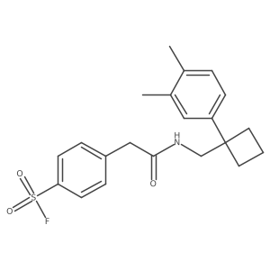 4-[({[1-(3,4-Dimethylphenyl)cyclobutyl]methyl}carbamoyl)methyl]benzene-1-sulfonyl fluoride结构式