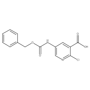 2-Chloro-5-(phenylmethoxycarbonylamino)pyridine-3-carboxylic acid结构式