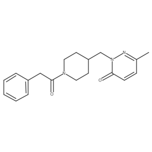 6-methyl-2-((1-(2-phenylacetyl)piperidin-4-yl)methyl)pyridazin-3(2H)-one结构式