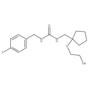1-(4-Fluorobenzyl)-3-((1-(2-hydroxyethoxy)cyclopentyl)methyl)urea结构式