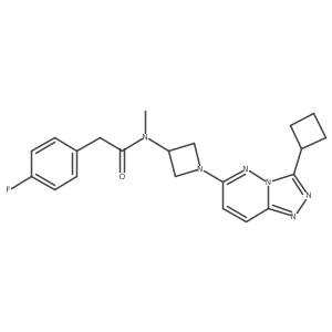 N-(1-(3-cyclobutyl-[1,2,4]triazolo[4,3-b]pyridazin-6-yl)azetidin-3-yl)-2-(4-fluorophenyl)-N-methylacetamide结构式
