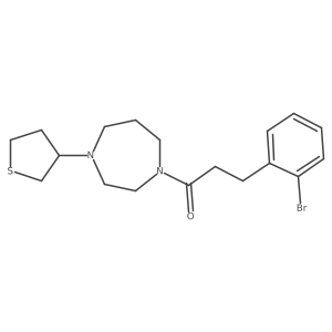 3-(2-Bromophenyl)-1-[4-(thiolan-3-yl)-1,4-diazepan-1-yl]propan-1-one结构式