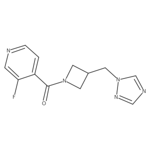 3-fluoro-4-{3-[(1H-1,2,4-triazol-1-yl)methyl]azetidine-1-carbonyl}pyridine结构式
