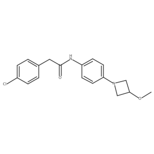 2-(4-chlorophenyl)-N-[4-(3-methoxyazetidin-1-yl)phenyl]acetamide结构式
