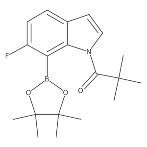 1-(6-Fluoro-7-(4,4,5,5-tetramethyl-1,3,2-dioxaborolan-2-yl)-1H-indol-1-yl)-2,2-dimethylpropan-1-one Structure