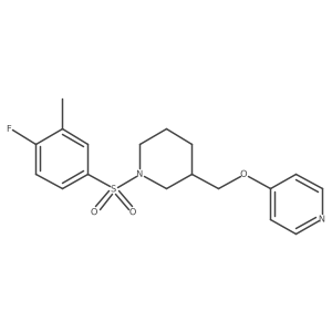 4-[[1-(4-Fluoro-3-methylphenyl)sulfonylpiperidin-3-yl]methoxy]pyridine Structure
