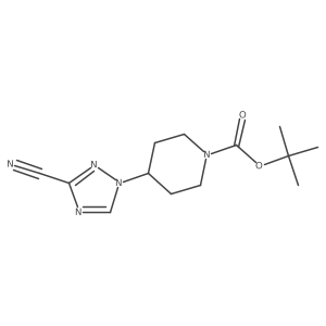 tert-butyl 4-(3-cyano-1H-1,2,4-triazol-1-yl)piperidine-1-carboxylate Structure