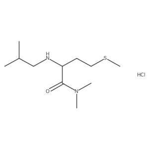 N,N-dimethyl-2-[(2-methylpropyl)amino]-4-(methylsulfanyl)butanamidehydrochloride结构式