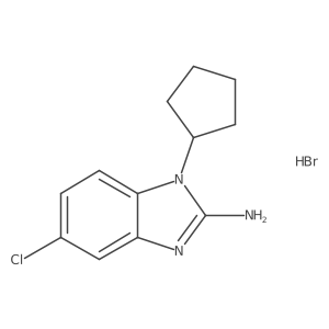 5-chloro-1-cyclopentyl-1H-benzo[d]imidazol-2-amine hydrobromide Structure