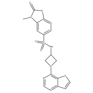 3-methyl-2-oxo-N-(1-{thieno[3,2-d]pyrimidin-4-yl}azetidin-3-yl)-2,3-dihydro-1,3-benzoxazole-5-sulfonamide Structure