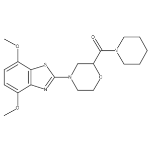 4,7-Dimethoxy-2-[2-(piperidine-1-carbonyl)morpholin-4-yl]-1,3-benzothiazole Structure