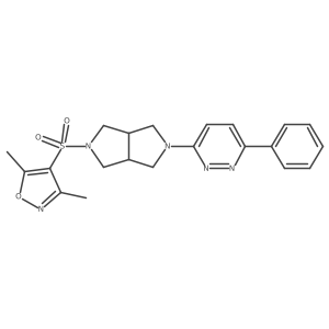 3-{5-[(3,5-Dimethyl-1,2-oxazol-4-yl)sulfonyl]-octahydropyrrolo[3,4-c]pyrrol-2-yl}-6-phenylpyridazine Structure