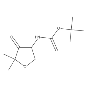 tert-butyl N-(5,5-dimethyl-4-oxo-tetrahydrofuran-3-yl)carbamate结构式