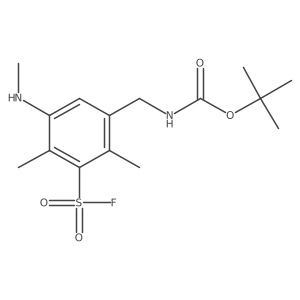tert-butyl N-{[3-(fluorosulfonyl)-2,4-dimethyl-5-(methylamino)phenyl]methyl}carbamate Structure
