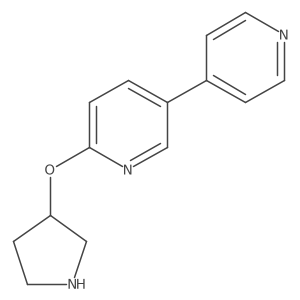 6-(Pyrrolidin-3-yloxy)-3,4'-bipyridine结构式