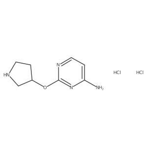 2-Pyrrolidin-3-yloxypyrimidin-4-amine;dihydrochloride Structure